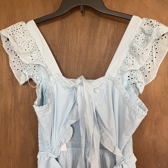 Relisted LC Lauren Conrad floral eyelet detail smock top tie back dress XXL - Picture 15 of 17